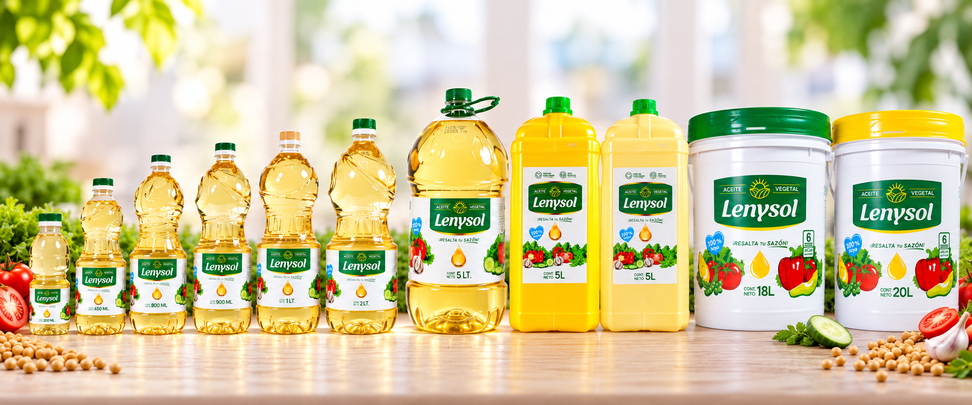 Expositor de aceites vegetales Lenysol